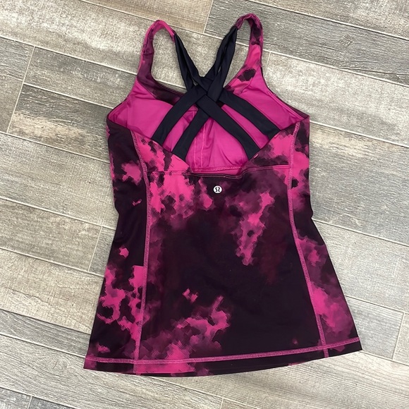 lululemon athletica Tops - Lululemon Enhearten Pink/Black Tie Dye Tank